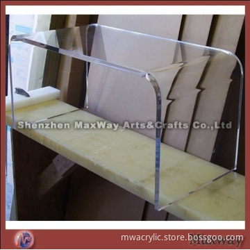Modern polished rectangle acrylic end table